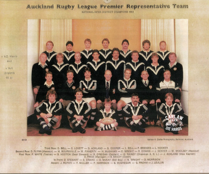 Auckland Rugby League Premier Team 1983